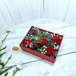 Hộp quà hoa hồng, hộp quà tặng valentine HQ17 – Kích thước 23x17x7