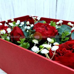 Hộp quà hoa hồng, hộp quà tặng valentine HQ17 – Kích thước 23x17x7