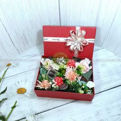 Hộp quà hoa hồng, hộp quà tặng valentine HQ18 – Kích thước 23x17x7