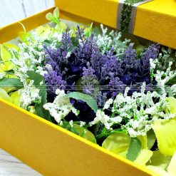 Hộp quà valentine xếp hoa trái tim đẹp HQ15 – Kích thước 23x17x7