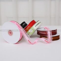 Ruy băng Happy Birthday voan pha lụa 2,5cm – RB32