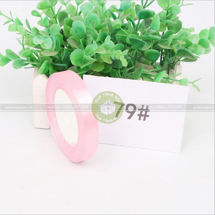  Ruy băng lụa bản 1cm, 2cm, 4cm trơn
