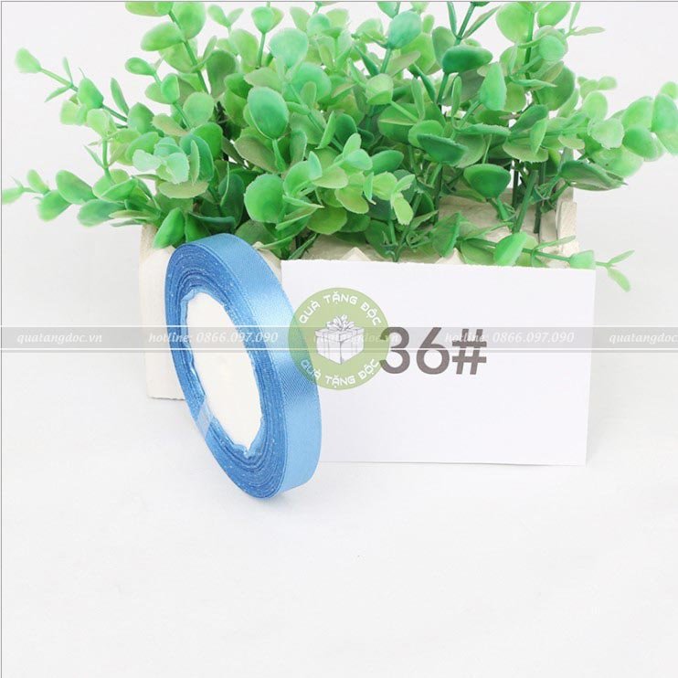  Ruy băng lụa bản 1cm, 2cm, 4cm trơn