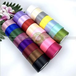 Ruy băng lụa bản 1cm, 2cm, 4cm trơn