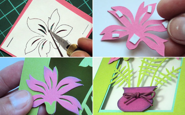 Làm thiệp năm mới 3D Làm thiệp năm mới 3D