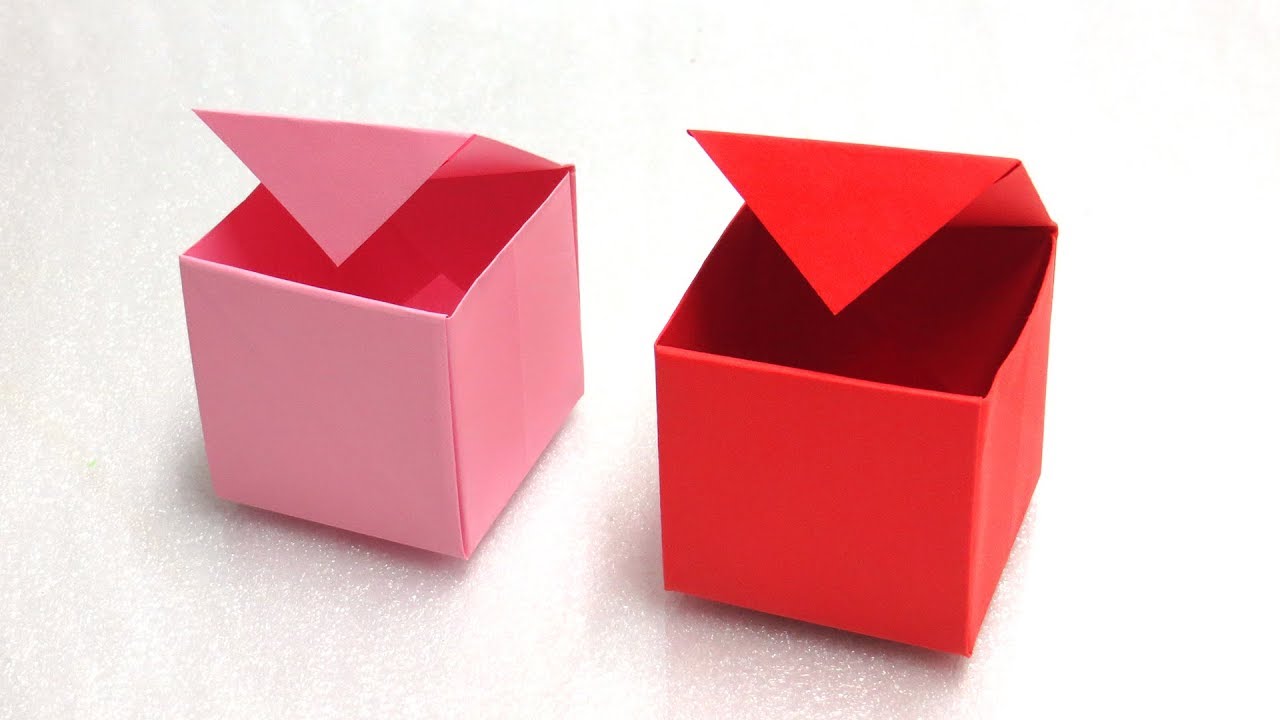 Cách làm hộp quà có nắp từ giấy a4