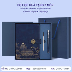 Set quà tặng Sổ da và Bút kèm ngòi thay thế (SQ-SB)