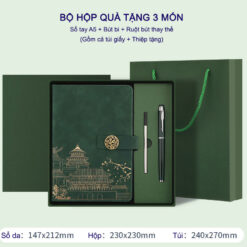 Set quà tặng Sổ da và Bút kèm ngòi thay thế (SQ-SB)