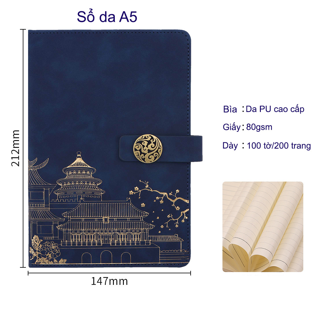 Set quà tặng Sổ da và Bút kèm ngòi thay thế (SQ-SB)