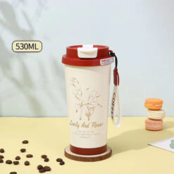 Set quà tặng cốc bình giữ nhiệt hoa lily 500ml