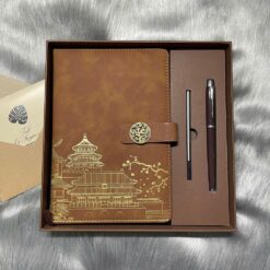 Set quà tặng Sổ da và Bút kèm ngòi thay thế (SQ-SB)