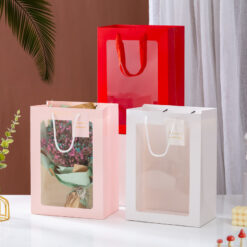 Túi giấy cửa sổ mặt kính mica size to 34x23x13cm